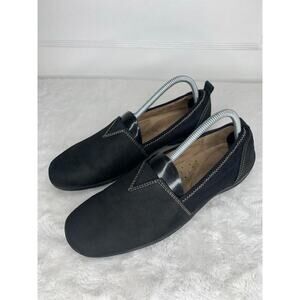 Womens Naturalizer Loafers Black Suede Casual Comfortable Slip-On Size 9.5